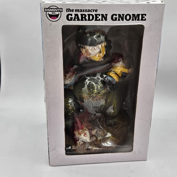 New garden gnome - the massacre 9 in tall new in box dinosaur eating gnomes - Picture 9 of 10